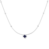 Angry Blue Sapphire Necklace 0.5ct to 1.25ct Gold Platinum