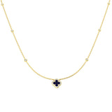Angry Blue Sapphire Necklace 0.5ct to 1.25ct Gold Platinum