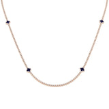 Anion Sapphire Necklace 4ct to 4.5ct Gold Platinum