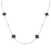 Ankh Emerald Necklace 4ct to 4.5ct Platinum Gold