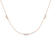Anole Diamond Spectacle Necklace 0.5ct Gold Platinum