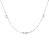 Anole Diamond Spectacle Necklace 0.5ct Gold Platinum