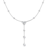 Anton Diamond Drop Necklace 1.25ct Gold Platinum