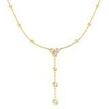 Anton Diamond Drop Necklace 1.25ct Gold Platinum