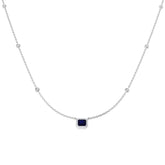 Avian Blue Sapphire Necklace 0.75ct to 1.25ct Gold Platinum