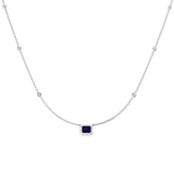 Avian Blue Sapphire Necklace 0.75ct to 1.25ct Gold Platinum