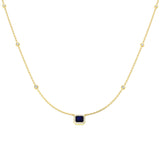 Avian Blue Sapphire Necklace 0.75ct to 1.25ct Gold Platinum