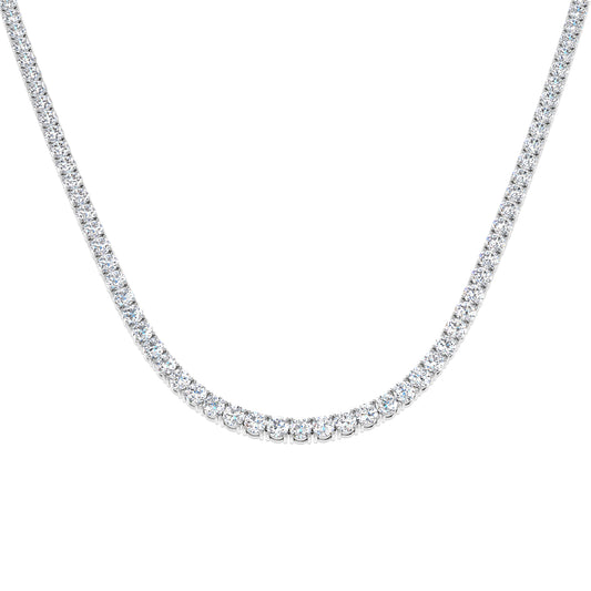 Ancut Tennis Necklace 2.5ct to 29ct Diamond Gold Platinum