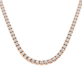 Atoll Diamond Tennis Necklace 2ct to 21ct Gold Platinum