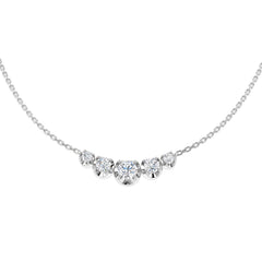 0.80 Ct DE/VS Lab Grown Diamond Drop Necklace 9k White Gold Ready To Ship