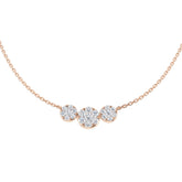 Aorta Diamond Necklace Cluster 0.5ct Gold Platinum