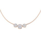 Aorta Diamond Necklace Cluster 0.5ct Gold Platinum