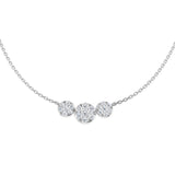 Aorta Diamond Necklace Cluster 0.5ct Gold Platinum