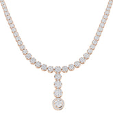 Augur Cluster Necklace 6ct Diamond Gold Platinum