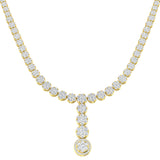Augur Cluster Necklace 6ct Diamond Gold Platinum