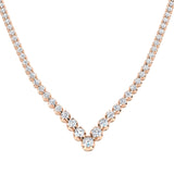 Ashen Diamond Tennis Necklace 8ct Gold Platinum