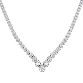 Ashen Diamond Tennis Necklace 8ct Gold Platinum