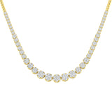 Aquae Cluster Diamond Necklace 5ct to 8ct Gold Platinum