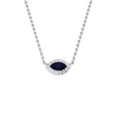 Arvos Blue Sapphire Necklace 0.25ct Gold Platinum