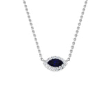 Arvos Blue Sapphire Necklace 0.25ct Gold Platinum