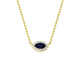 Arvos Blue Sapphire Necklace 0.25ct Gold Platinum