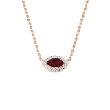Artic Ruby Necklace 0.3ct Gold Platinum