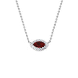 Artic Ruby Necklace 0.3ct Gold Platinum