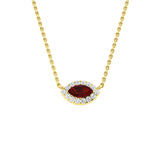 Artic Ruby Necklace 0.3ct Gold Platinum