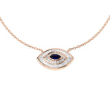 Arson Blue Sapphire Necklace 0.5ct Platinum Gold