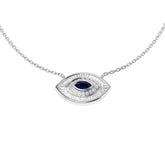 Arson Blue Sapphire Necklace 0.5ct Platinum Gold