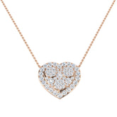 Avail Heart Diamond Necklace 1.25ct Platinum Gold