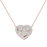 Avail Heart Diamond Necklace 1.25ct Platinum Gold