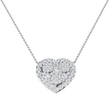 Avail Heart Diamond Necklace 1.25ct Platinum Gold