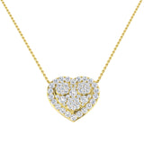 Avail Heart Diamond Necklace 1.25ct Platinum Gold