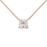 Axile Diamond Cluster Necklace 0.33ct Platinum Gold