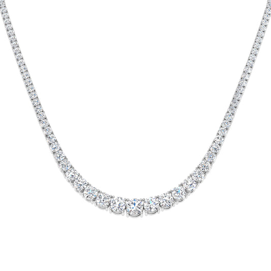 Attar Tennis Necklace 7.5ct to 17ct Gold Platinum