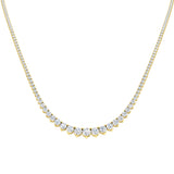 Alum Tennis Necklace 10ct Diamond Gold Platinum