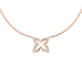 Azine Diamond Necklace 0.1ct Gold Platinum