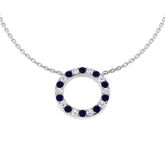 Babul Blue Sapphire Necklace 0.5ct Gold Platinum