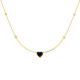 Banns Blue Sapphire Necklace 2ct Gold Platinum