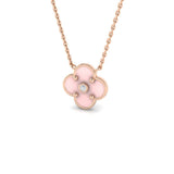 Bloat Necklace Diamond Cluster 0.15ct Gold Platinum