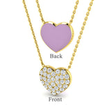 Billy Heart Diamond Necklace 0.5ct Platinum Gold