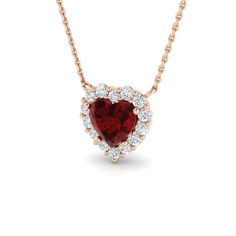 Blowy Ruby Necklace 2.5ct Gold and Platinum