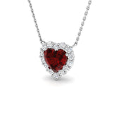 Blowy Ruby Necklace 2.5ct Gold and Platinum