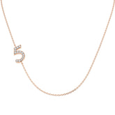 Brisk Diamond Number Necklace 0.1ct Gold Platinum