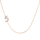 Brisk Diamond Number Necklace 0.1ct Gold Platinum