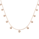 Burro Diamond Spectacle Necklace 0.75ct Gold Platinum