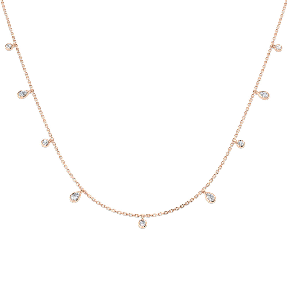 Clasp Diamond Necklace Spectacle 0.75ct Gold Platinum