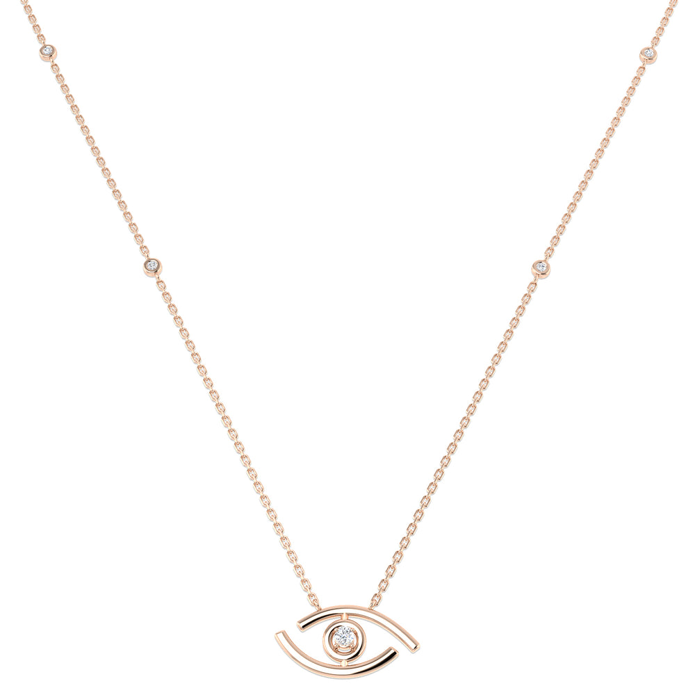 Clept Diamond Necklace Religious 0.1ct Gold Platinum