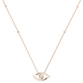Clept Diamond Necklace Religious 0.1ct Gold Platinum